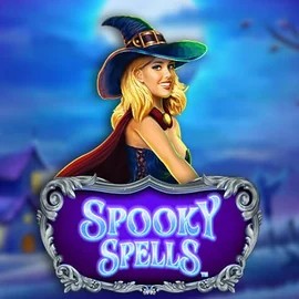 Spooky Spells slot logo by Novomatic at Stake Casino