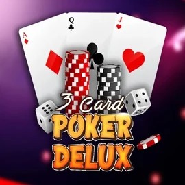 Three Card Poker Delux logo by Urgent Games at Stake Casino
